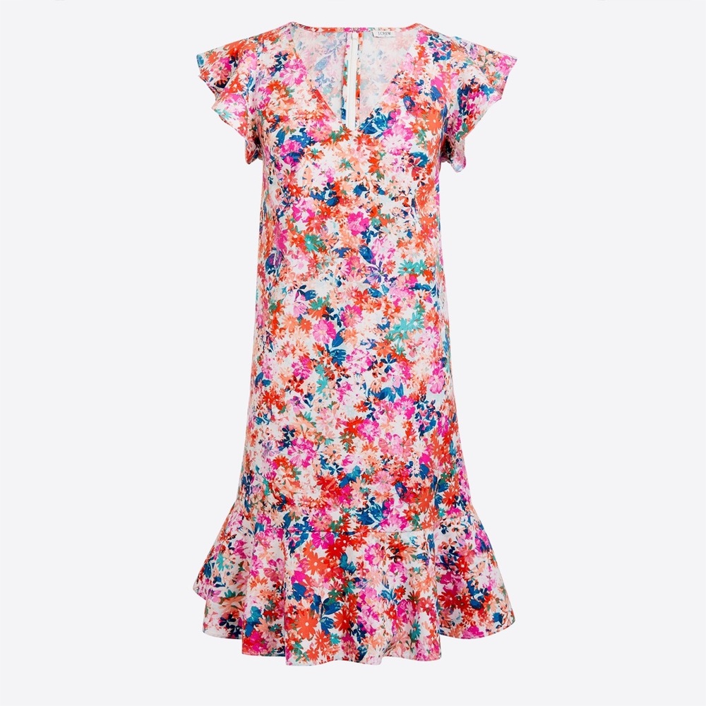 NWT J. Crew Floral Printed Pinafore Dress